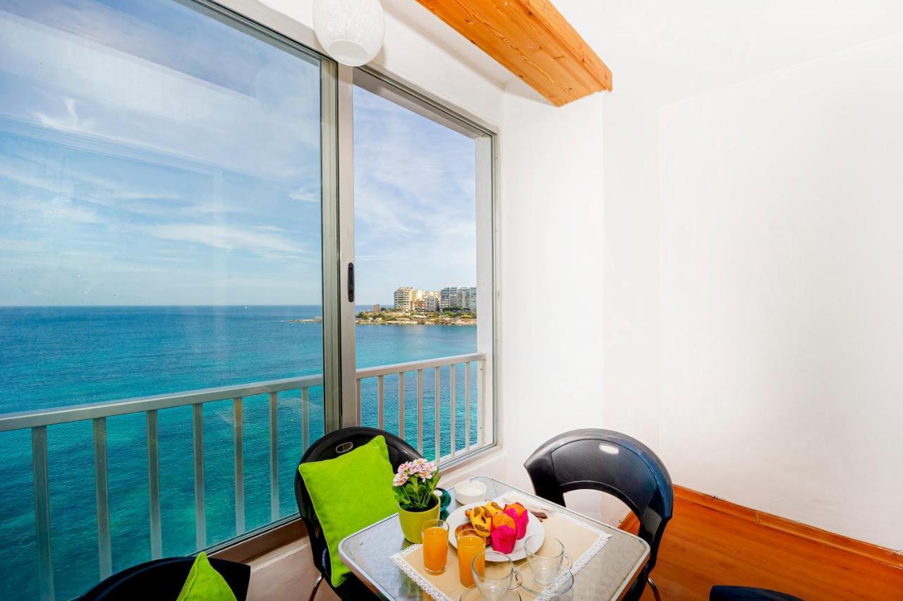 Spinola Bay Top Floor Seafront 3 Bedroom Apartment With Panoramic Sea Views - By Getawaysmalta San Julián Exterior foto