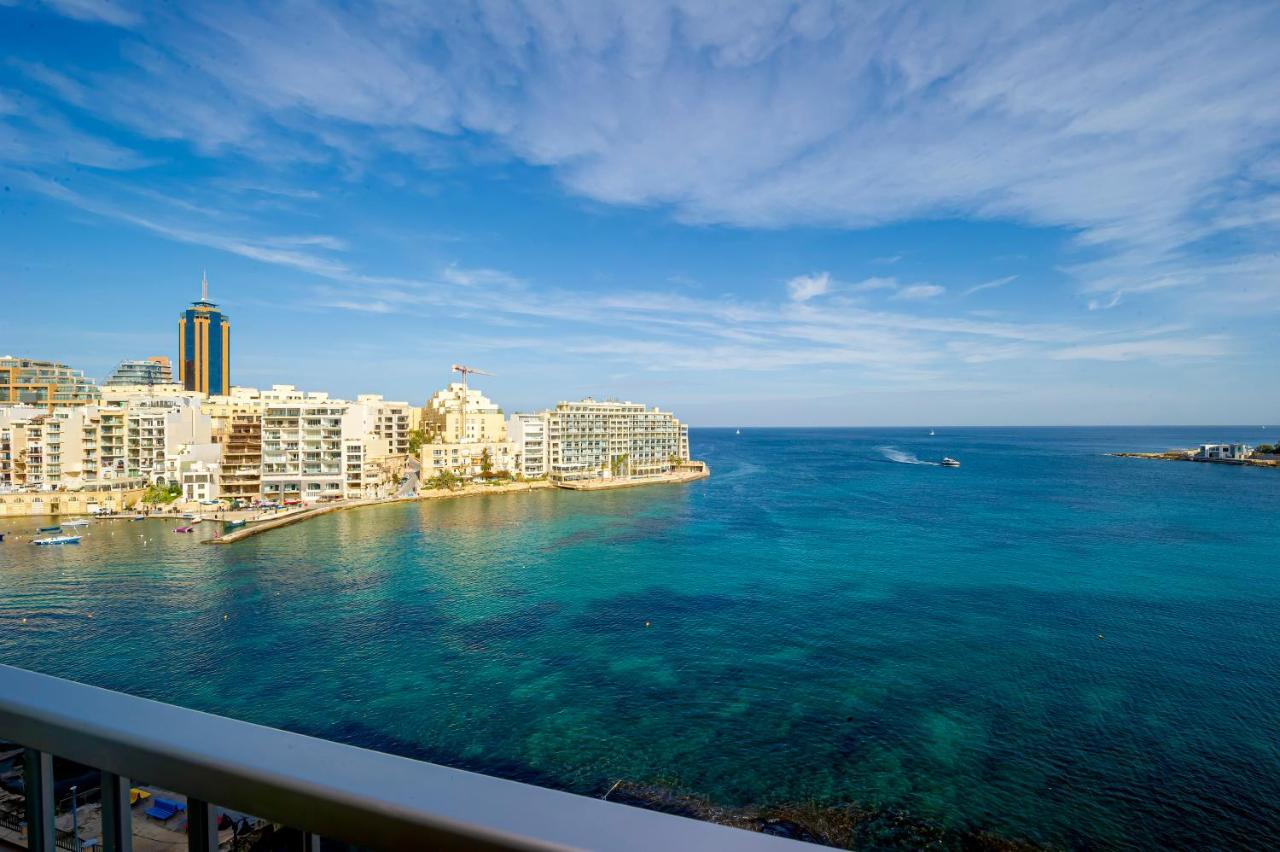 Spinola Bay Top Floor Seafront 3 Bedroom Apartment With Panoramic Sea Views - By Getawaysmalta San Julián Exterior foto