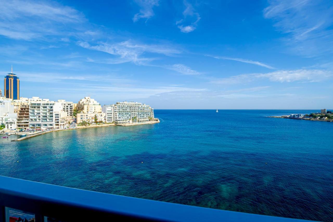 Spinola Bay Top Floor Seafront 3 Bedroom Apartment With Panoramic Sea Views - By Getawaysmalta San Julián Exterior foto