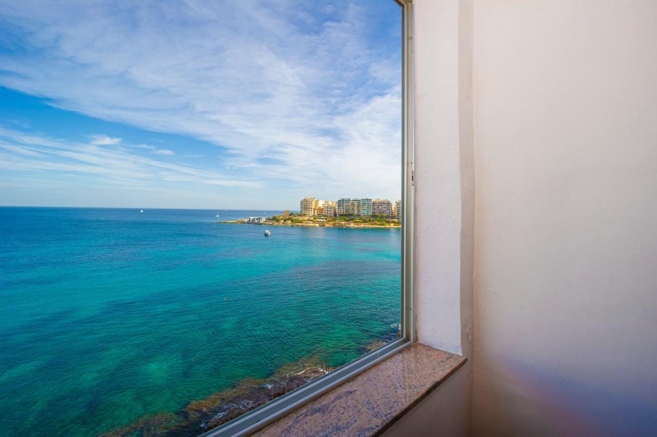 Spinola Bay Top Floor Seafront 3 Bedroom Apartment With Panoramic Sea Views - By Getawaysmalta San Julián Exterior foto