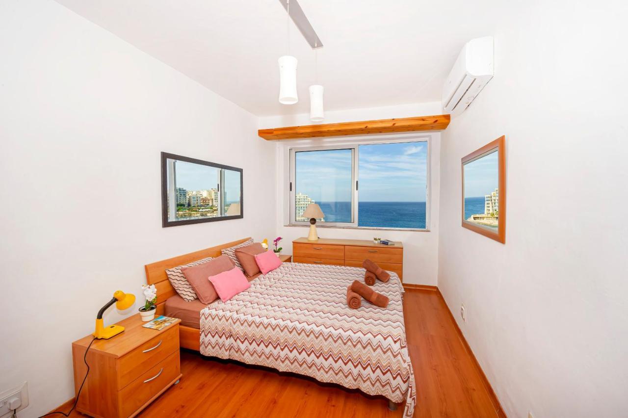Spinola Bay Top Floor Seafront 3 Bedroom Apartment With Panoramic Sea Views - By Getawaysmalta San Julián Exterior foto