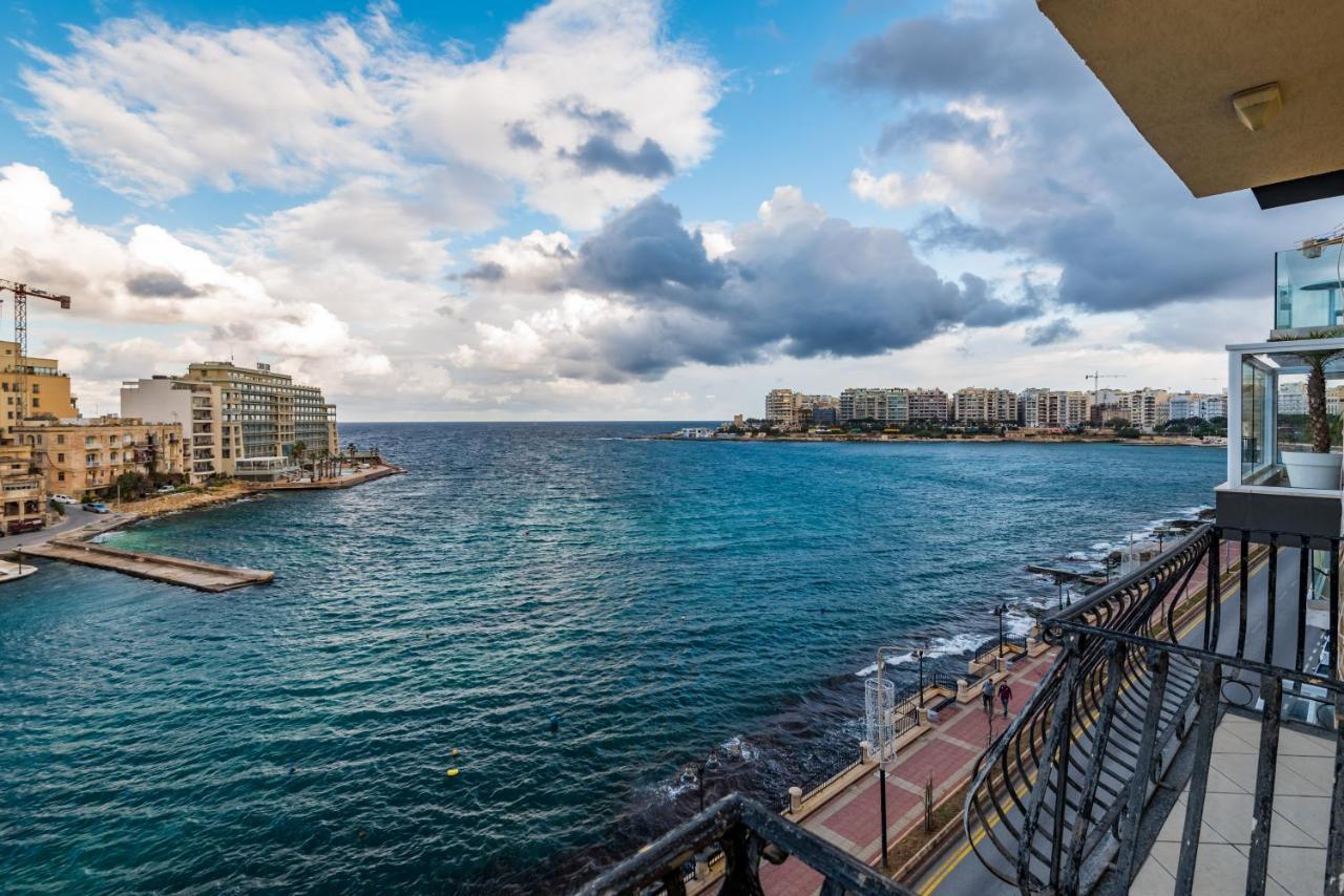 Spinola Bay Top Floor Seafront 3 Bedroom Apartment With Panoramic Sea Views - By Getawaysmalta San Julián Exterior foto