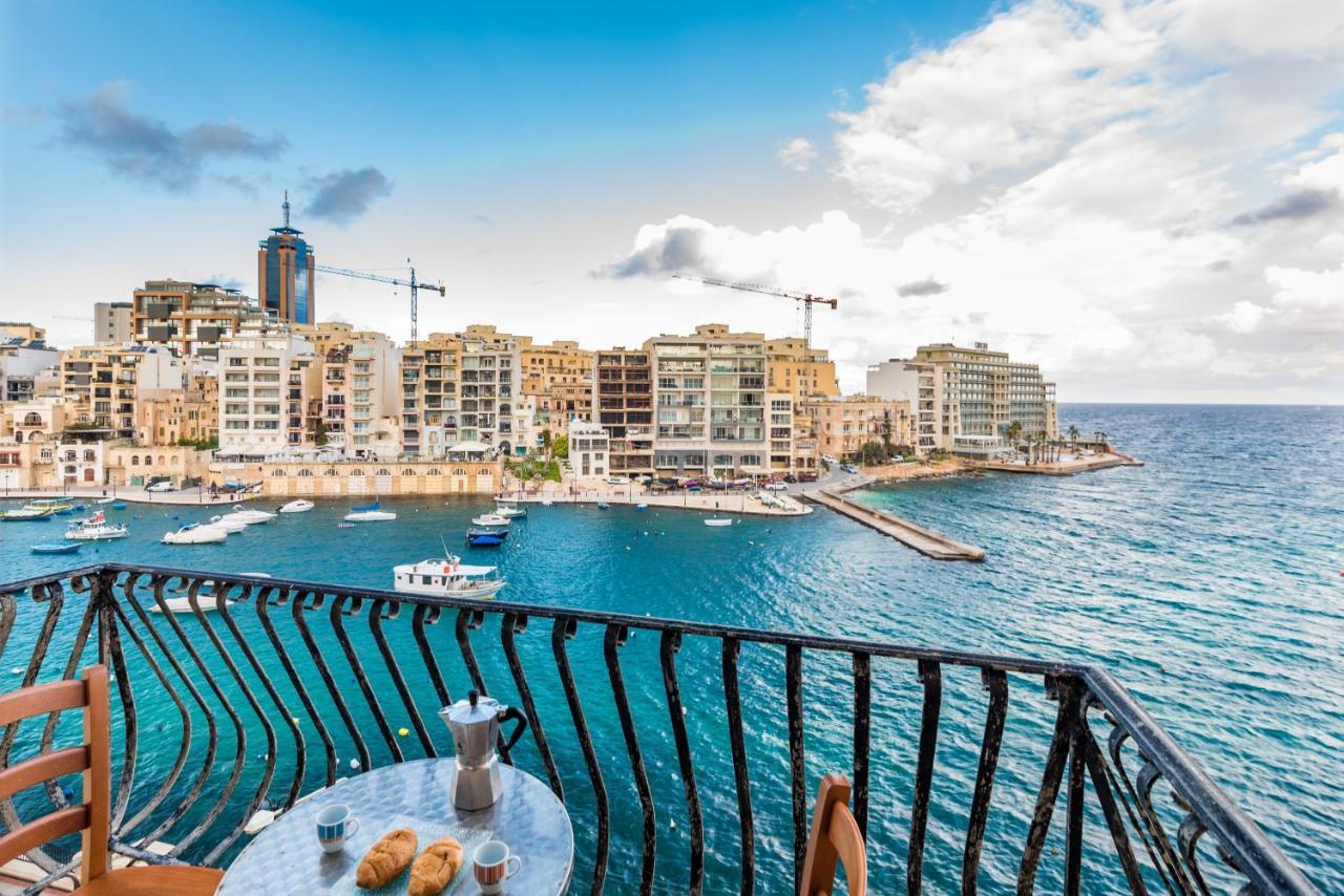 Spinola Bay Top Floor Seafront 3 Bedroom Apartment With Panoramic Sea Views - By Getawaysmalta San Julián Exterior foto