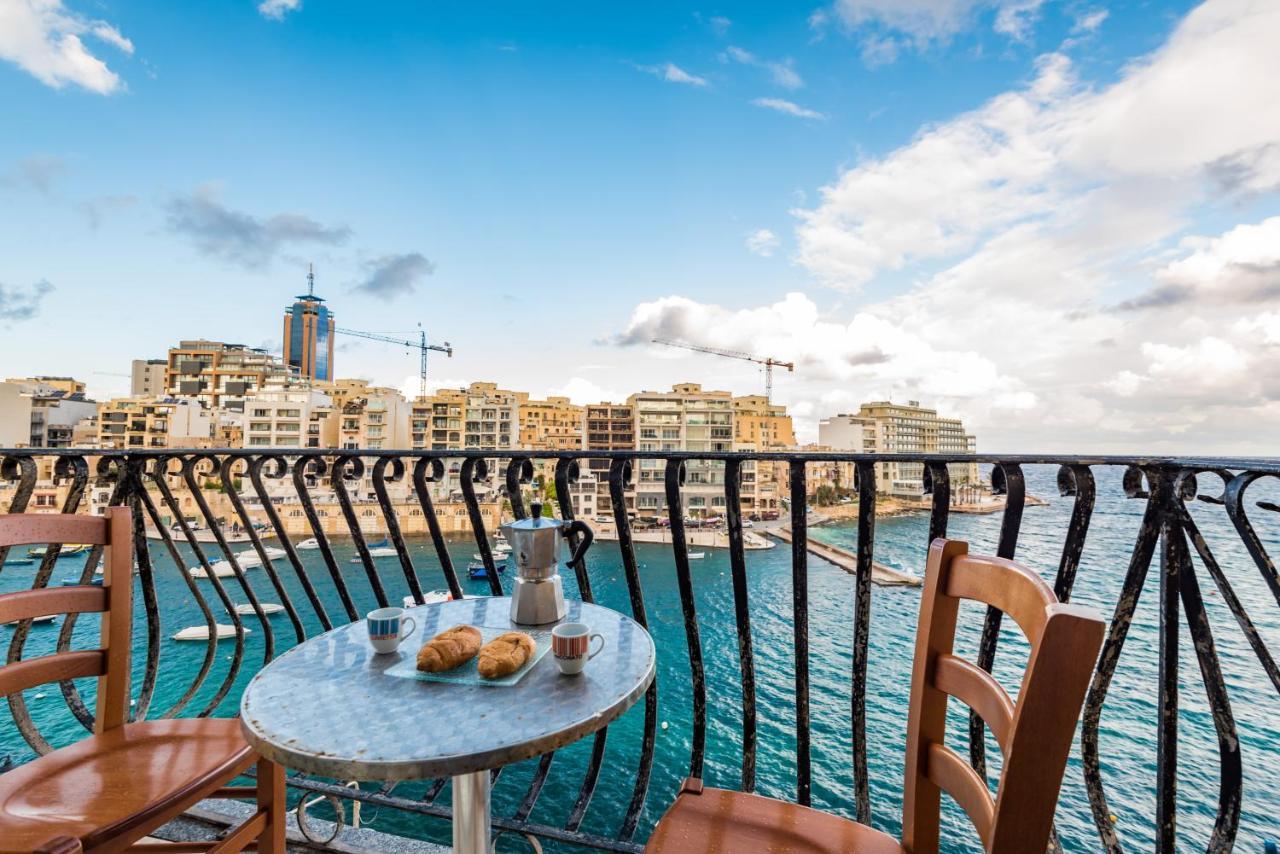 Spinola Bay Top Floor Seafront 3 Bedroom Apartment With Panoramic Sea Views - By Getawaysmalta San Julián Exterior foto