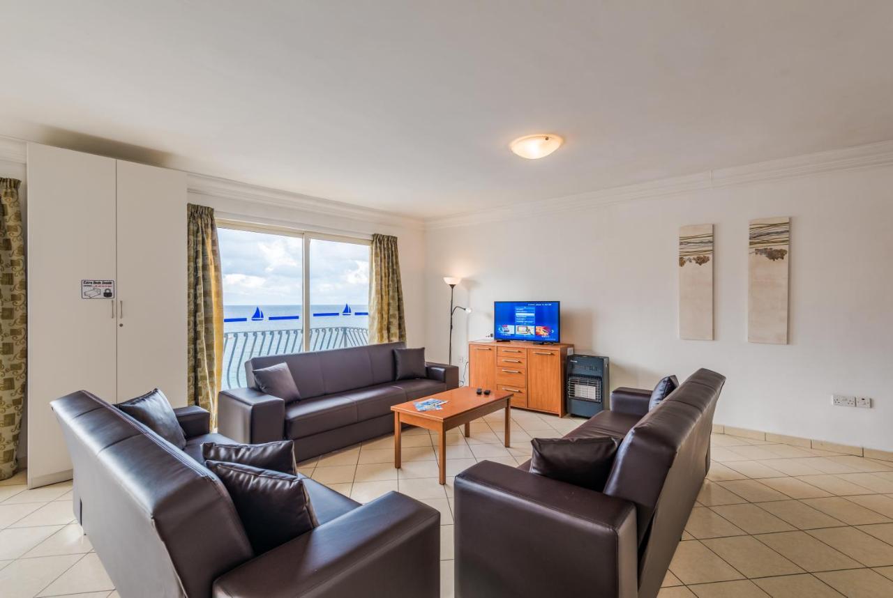 Spinola Bay Top Floor Seafront 3 Bedroom Apartment With Panoramic Sea Views - By Getawaysmalta San Julián Exterior foto
